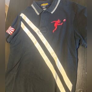Ralph Lauren Rugby Polo in Navy with Red Detail rugby kicker